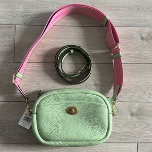 Coach Camera Bag With Webbing Strap - Pale Pistachio